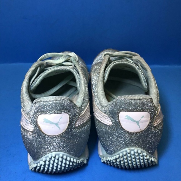 Puma Steeple GLITZ AOG Light Blue Glitter Size 5 - Picture 2 of 8